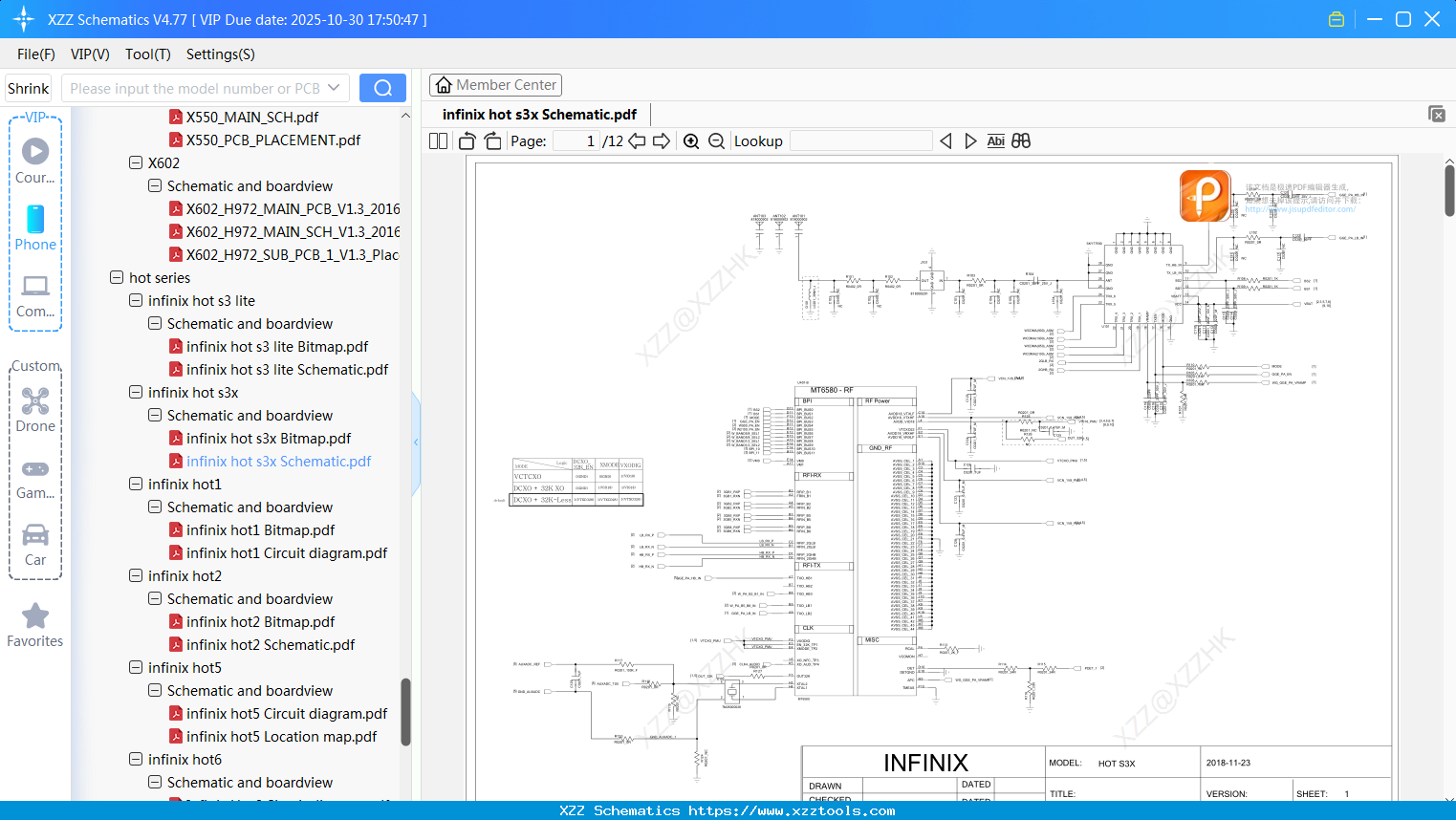 Infinix Hot S3x Schematic